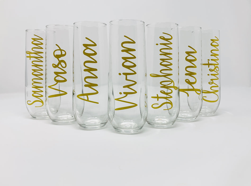 Plastic Stemless Champagne Flute Set of 12