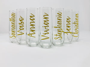 Glass Stemless Champagne Flute Set of 5