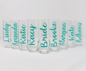 Glass Stemless Champagne Flute Set of 5