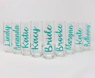 Glass Stemless Champagne Flute Set of 11