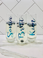 Plastic Stemless Champagne Flute Set of 9