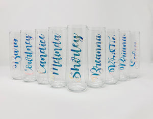 Glass Stemless Champagne Flute Set of 5