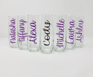 Plastic Stemless Champagne Flute Set of 10