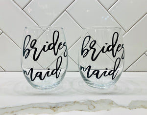 Bridesmaid Wine Glass