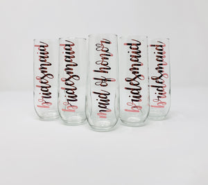 Plastic Stemless Champagne Flute Set of 2
