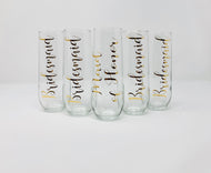 Plastic Stemless Champagne Flute Set of 5